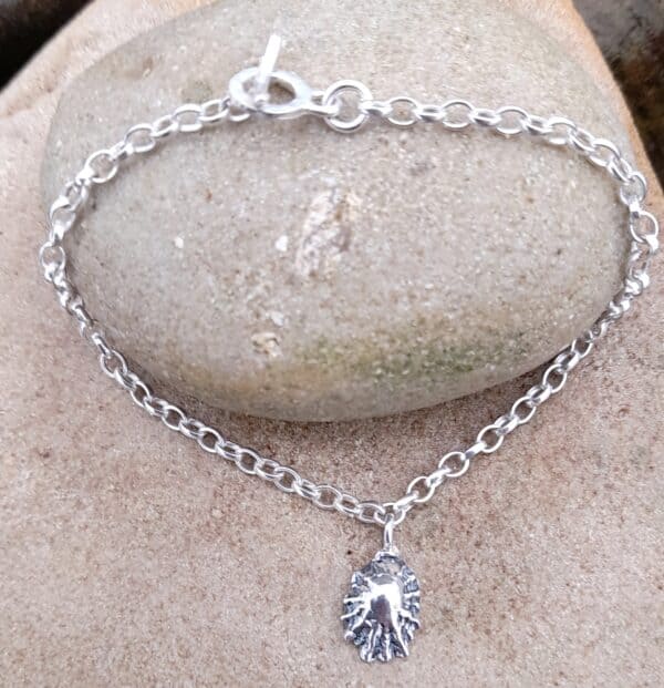 Beach combing Charm Bracelet with Silver Limpet Shell - handmade by Marion Miller Jewellery (view 3)