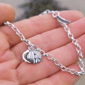 Beach combing Charm Bracelet double Cockle Shell - Image 2