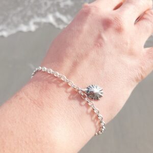 Beach combing Charm Bracelet with Silver Limpet Shell - handmade by Marion Miller Jewellery