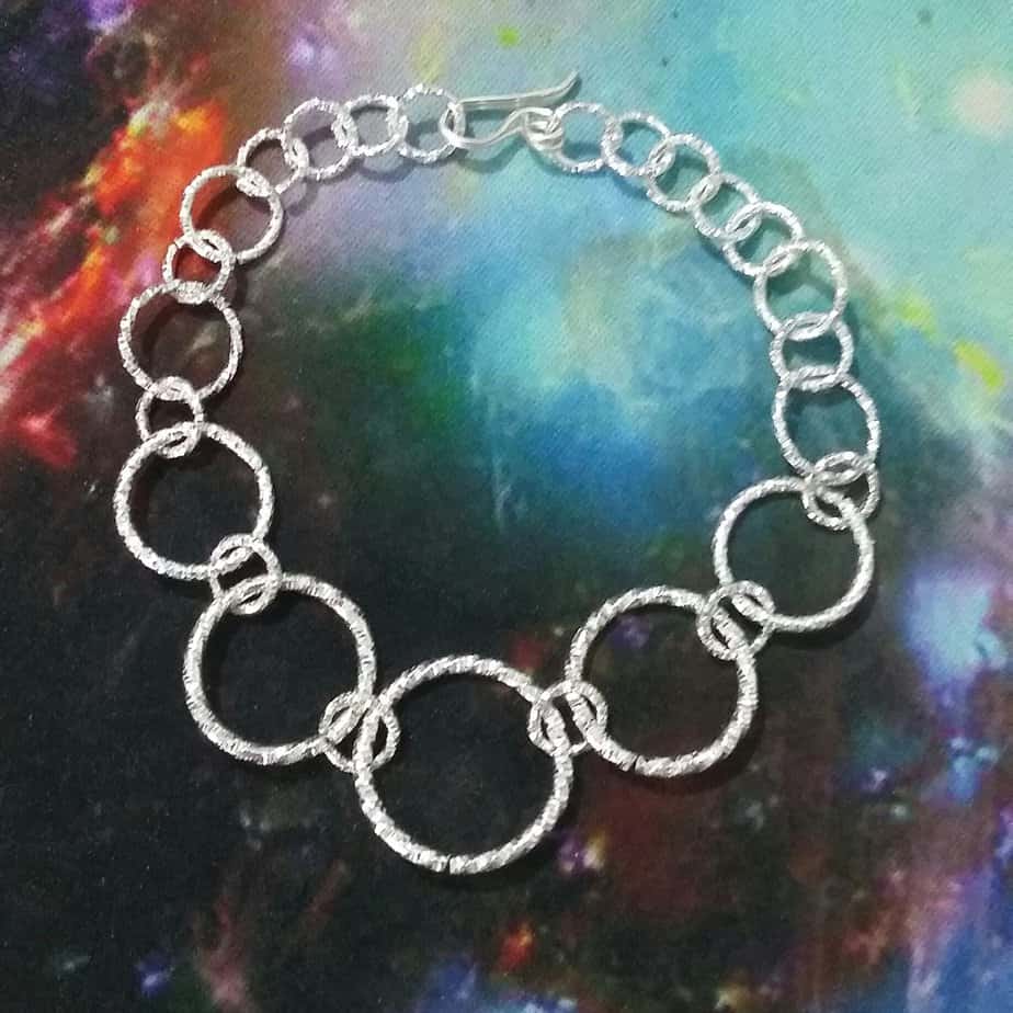 Patterned Rings of Orkney Bracelet ~ Magnetic clasp - handmade by Quiet Space Arts