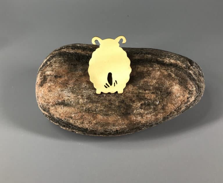Brass Baa Baa Brooch