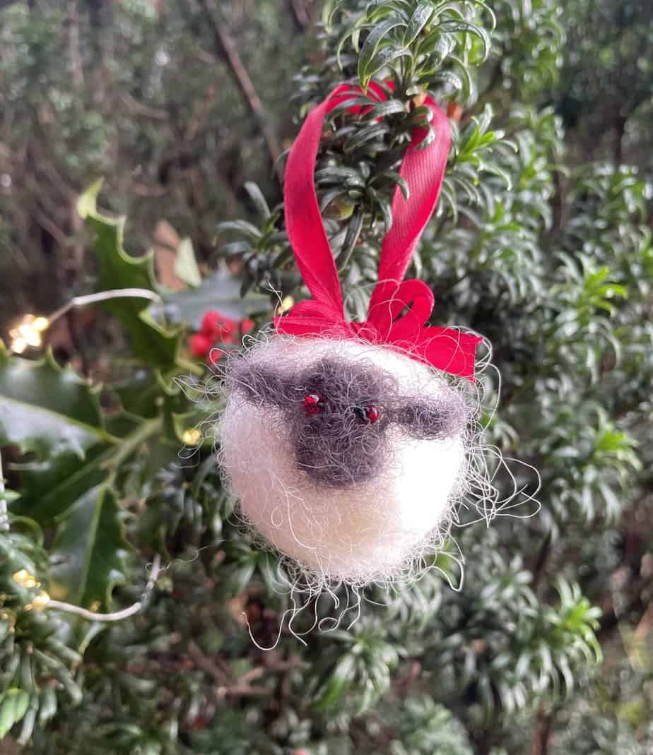 Sheep Christmas Bauble - Image 1