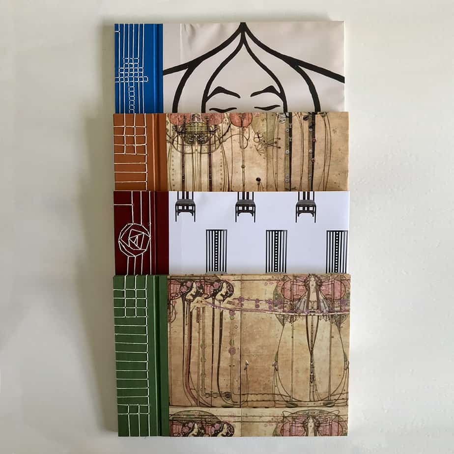 Rennie Mackintosh A4 blank books - handmade by bailemorbooks