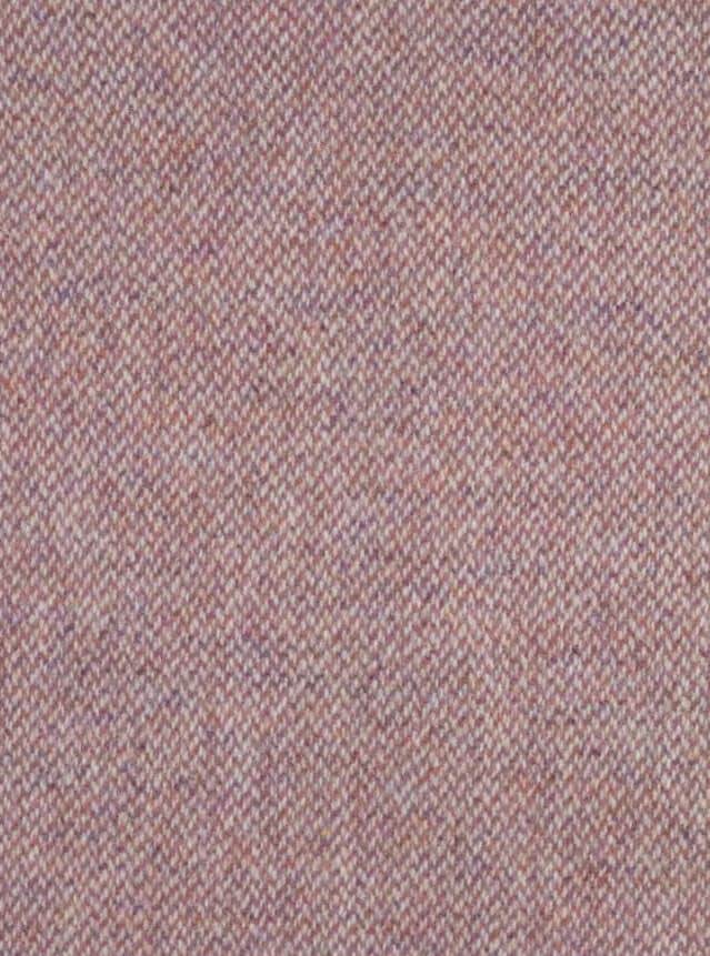 Small Round Footstool Pink Harris Tweed and Voyage Hermione Blush Bee Fabric