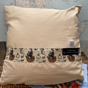 Novelty Children's Book Cushion - Pirate with wooden leg - handmade by SHetland by Sheila Hankin (view 3)