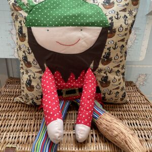 Novelty Children's Book Cushion - Pirate with wooden leg - handmade by SHetland by Sheila Hankin