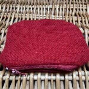 Shetland Tweed Coin Purse - Red Tweed - handmade by SHetland by Sheila Hankin