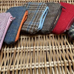 Shetland tweed coin purse - pink herringbone - handmade by SHetland by Sheila Hankin (view 4)