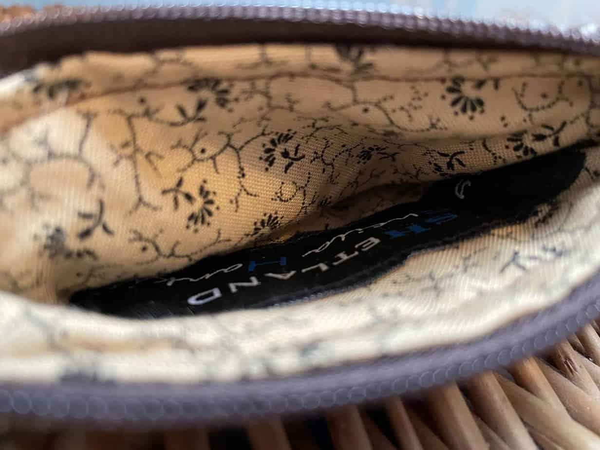 Shetland Tweed Coin Purse - brown and cream earth colour - handmade by SHetland by Sheila Hankin (view 3)