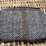 Shetland Tweed Coin Purse – brown and cream earth colour