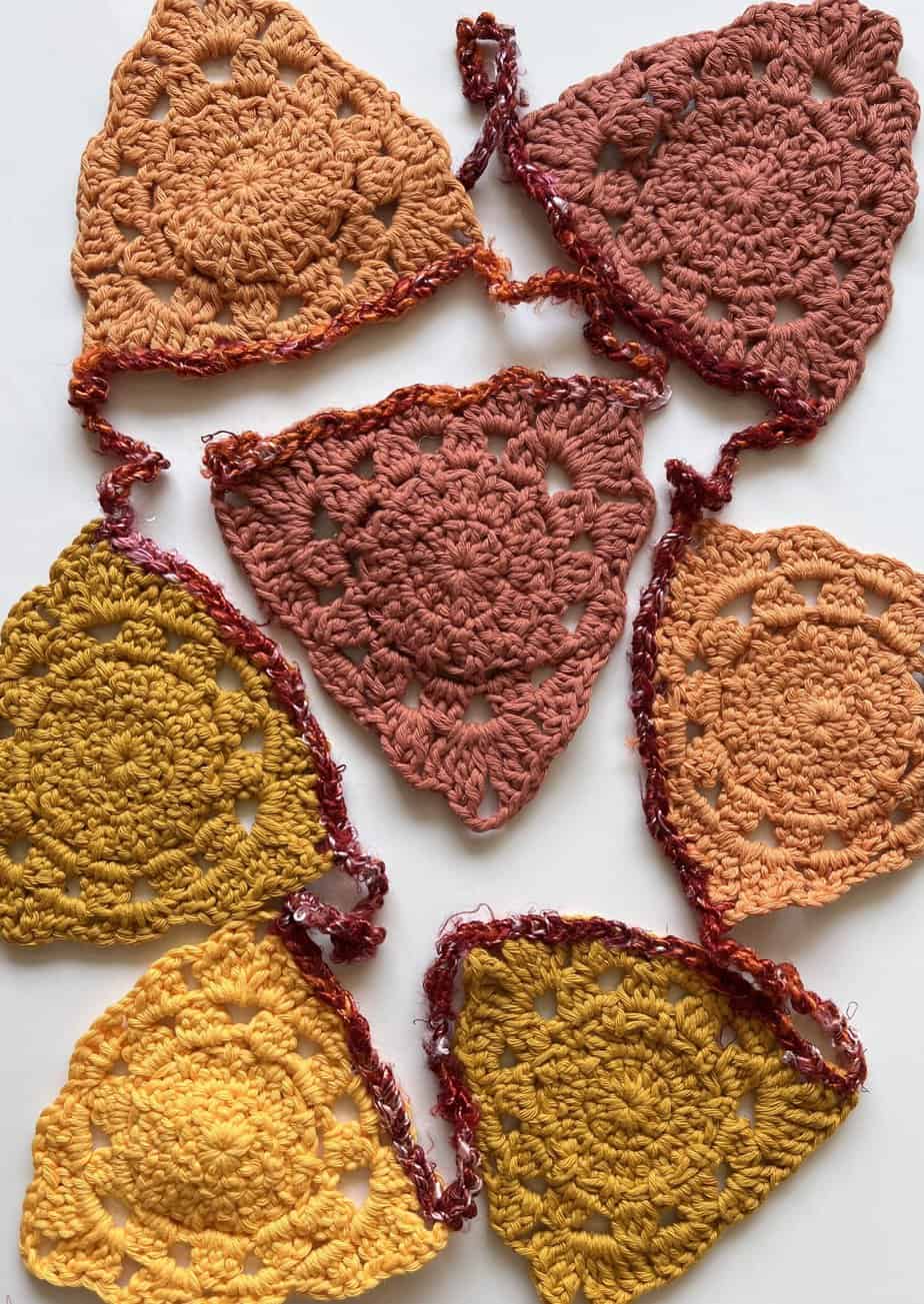 Bunting - Autumn gold - handmade by Buttercups and Clover