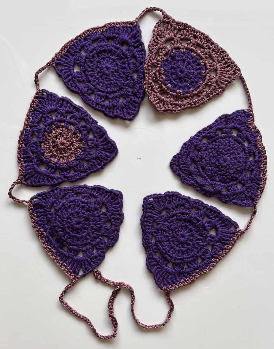 Royal Purple Bunting - handmade by Buttercups and Clover