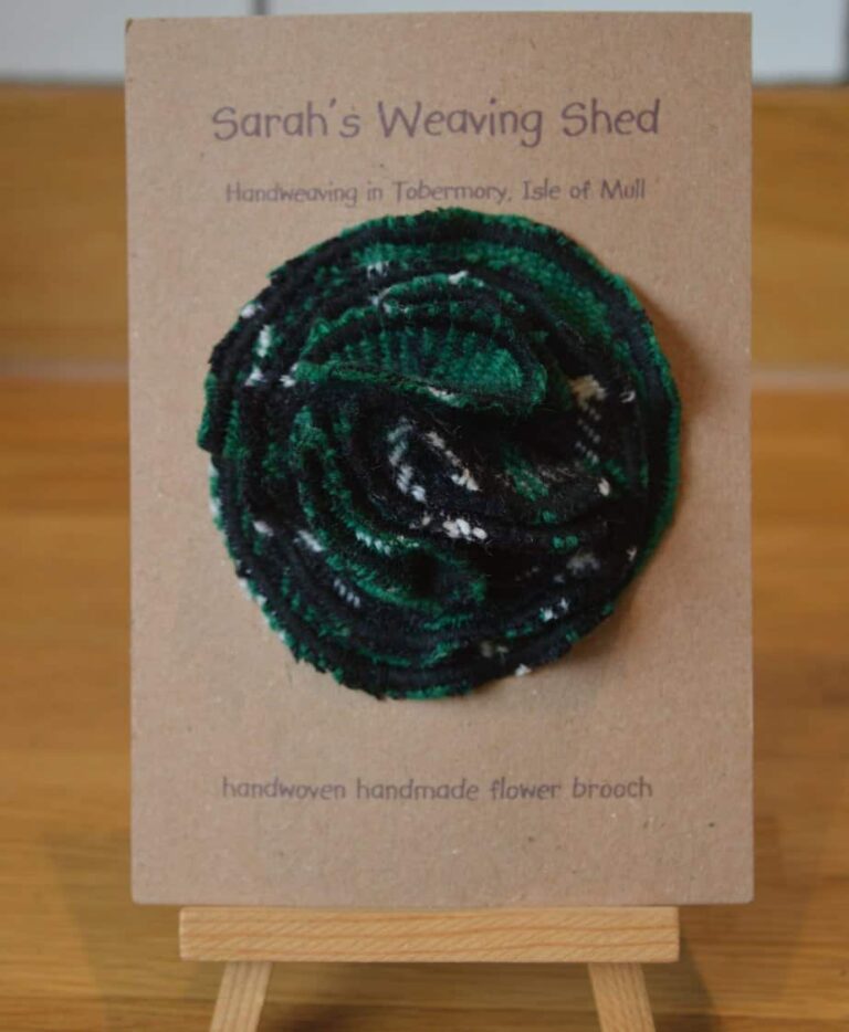 MacLean Hunting Tartan Flower Brooch