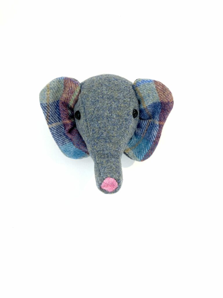Harris Tweed elephant wall hanging