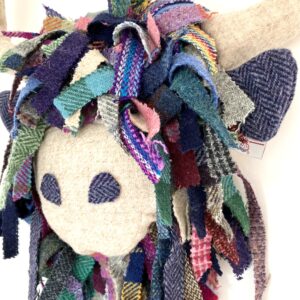 Harris tweedy. Scruffy moo wall hanging/bust- made to order - handmade by Tide and Thistle (view 5)