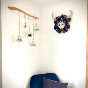 Harris tweedy. Scruffy moo wall hanging/bust- made to order - handmade by Tide and Thistle (view 7)