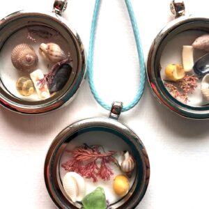 Beach treasure locket - handmade by Sarah Kay Arts (view 2)
