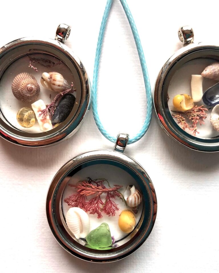 Beach treasure locket - handmade by Sarah Kay Arts (view 2)