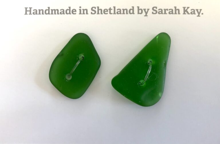 Sea glass buttons