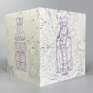 Lewis Chessmen greetings cards / notelets with envelopes 5 pack - Image 4