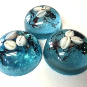 Cowrie Shell Dome Ornament - handmade by Sarah Kay Arts (view 3)