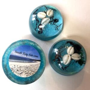 Cowrie Shell Dome Ornament - handmade by Sarah Kay Arts (view 2)
