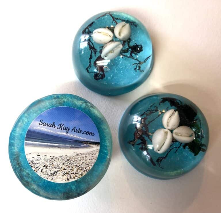 Cowrie Shell Dome Ornament - handmade by Sarah Kay Arts (view 2)