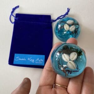 Cowrie Shell Dome Ornament - handmade by Sarah Kay Arts (view 4)