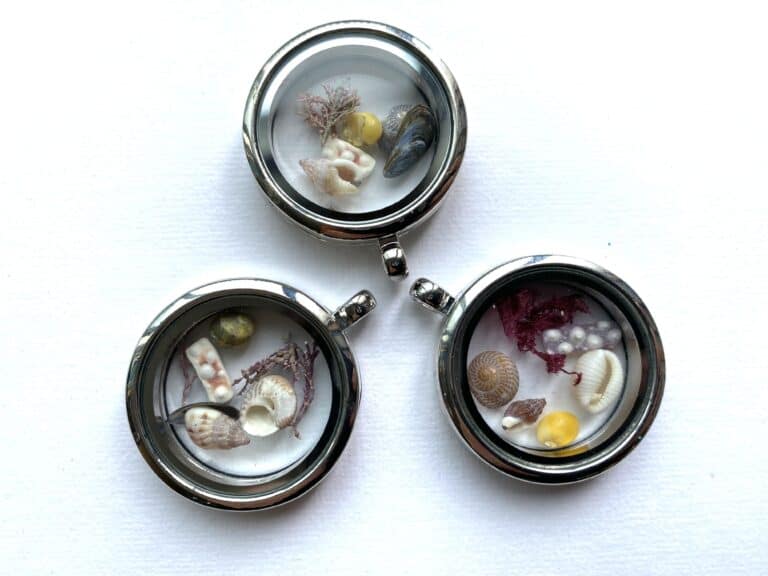 Beach treasure locket - handmade by Sarah Kay Arts (view 3)
