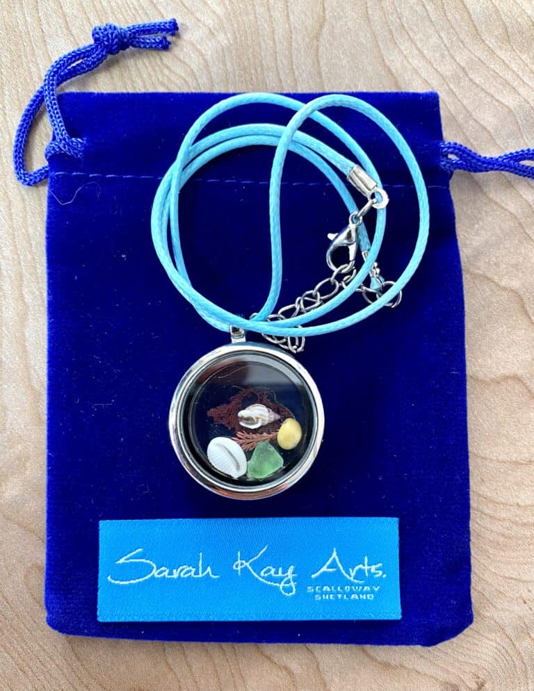 Beach treasure locket - handmade by Sarah Kay Arts