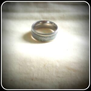 Holographic Silver Glitter Stainless Steel Rings ~ Sizes 6 - 12 - Image 3