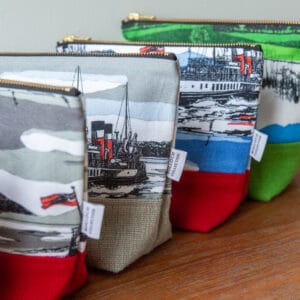 Waverley Wash/Cosmetic Bag - Blue and Red - Image 3