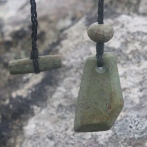 Hebridean Greenstone Tripartite Pendant - handmade by Gneiss Things