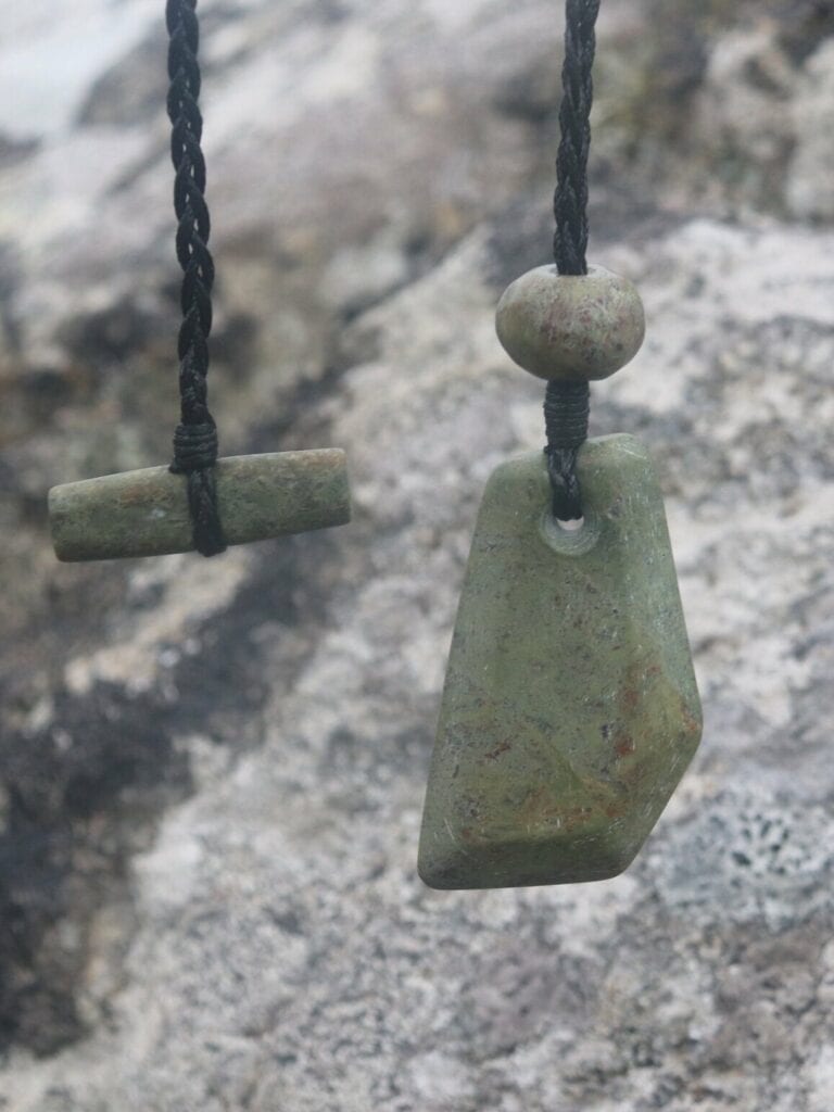 Hebridean Greenstone Tripartite Pendant - handmade by Gneiss Things