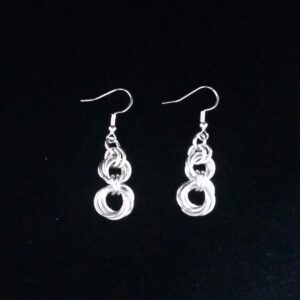Chainmaille Double Mobius Drop Earrings - Image 2