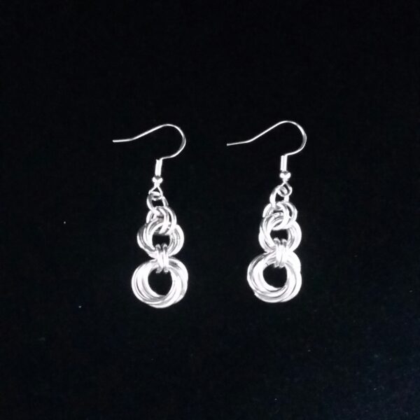 Chainmaille Double Mobius Drop Earrings