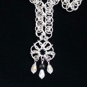 Chainmaille Viking Helm Flower Necklace - Image 7