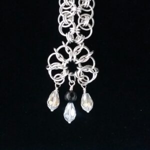 Chainmaille Viking Helm Flower Necklace - Image 8