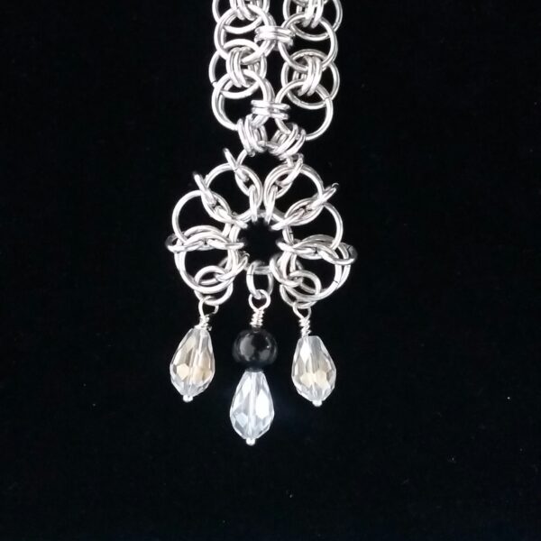 Chainmaille Viking Helm Flower Necklace