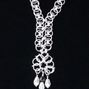 Chainmaille Viking Helm Flower Necklace - Image 9
