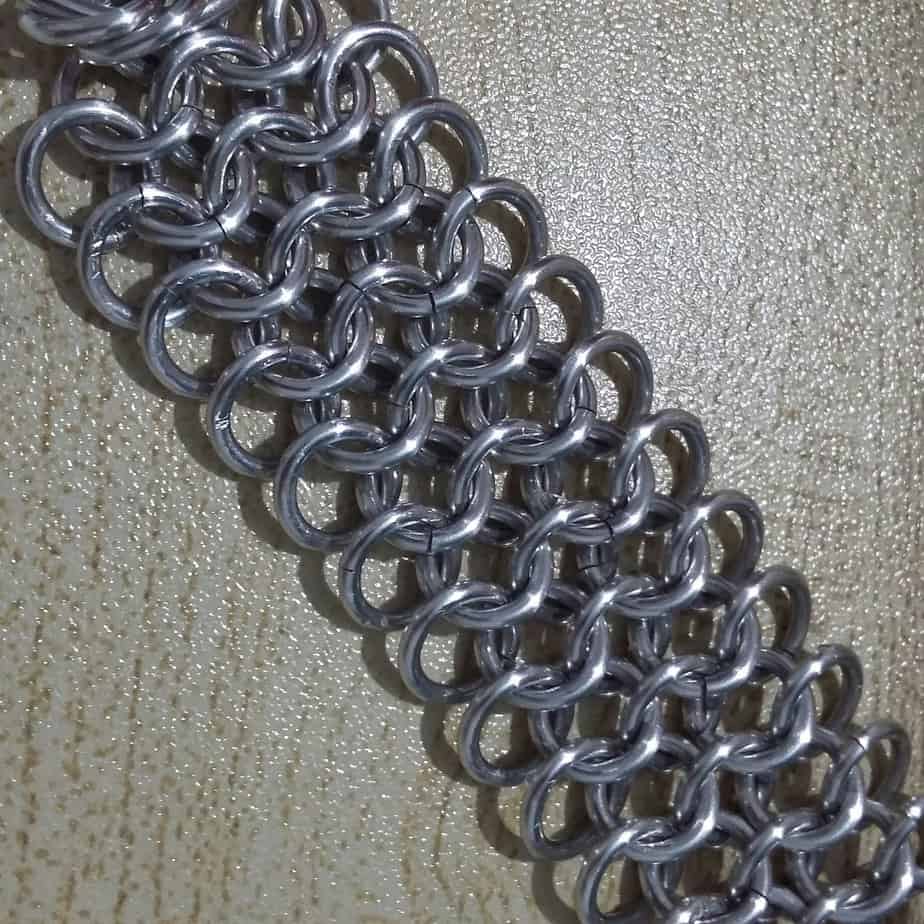 Chainmaille Viking Red Heart Necklace - Image 6