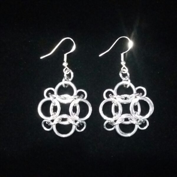 Chainmaille Celtic Cross Drop Earrings