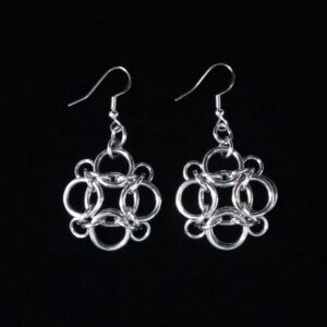 Chainmaille Celtic Cross Drop Earrings - Image 2
