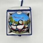 Tiree Puffin Glass Bauble by Emma Ball