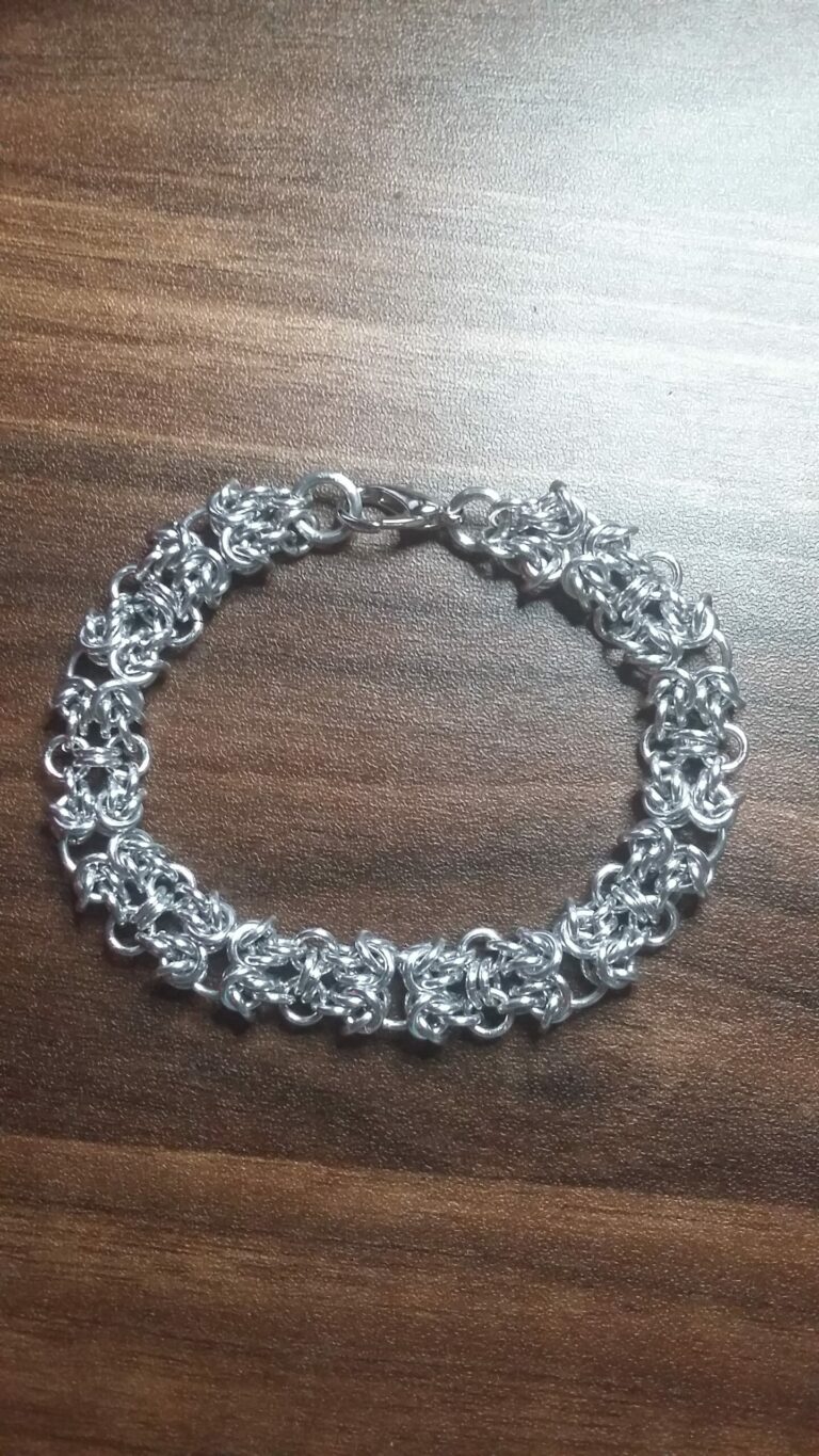 Viking Inspired 'Four Directions' Chainmaille Bracelet - handmade by Quiet Space Arts