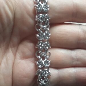 Viking Inspired 'Four Directions' Chainmaille Bracelet - handmade by Quiet Space Arts (view 2)