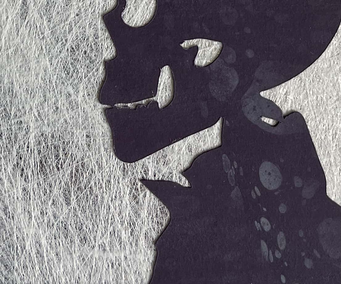 Skeleton acrylic paste cut-out - handmade by Brue Art (view 2)