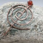 Hammered copper scarf/shawl pin