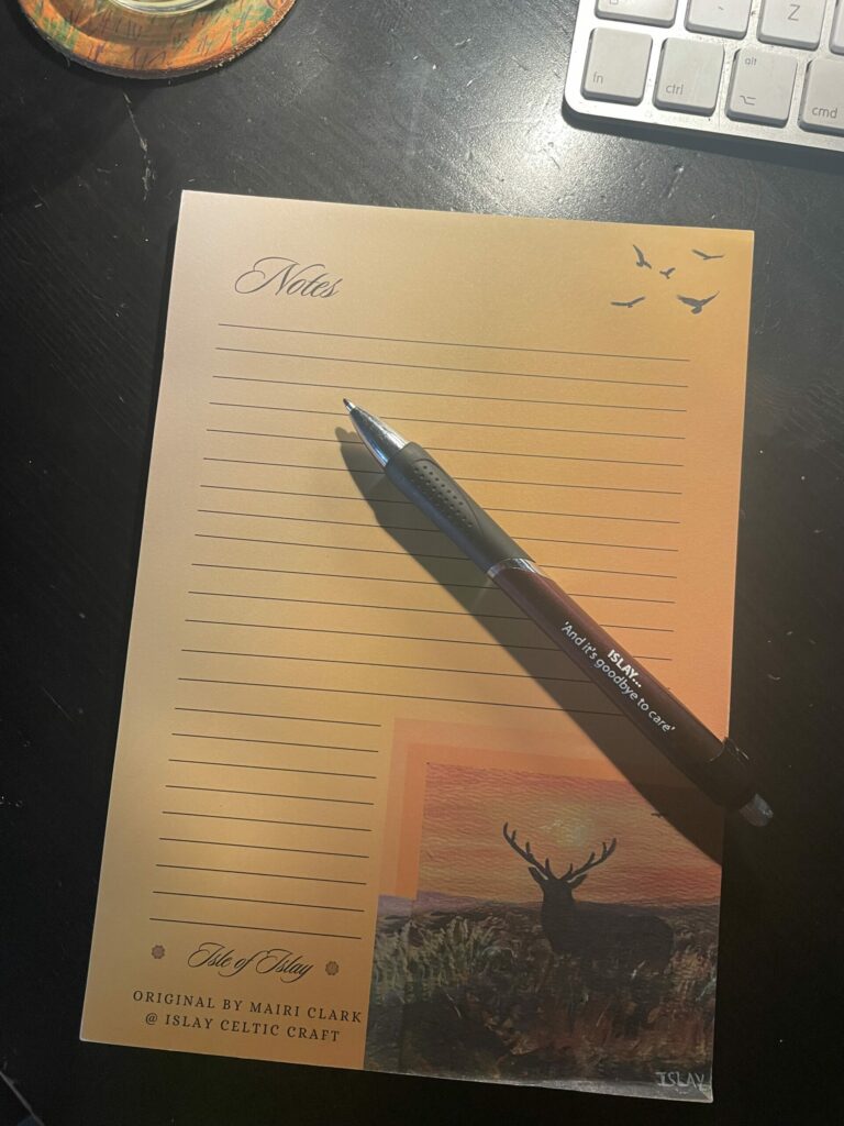 Notepad - Deer sunset