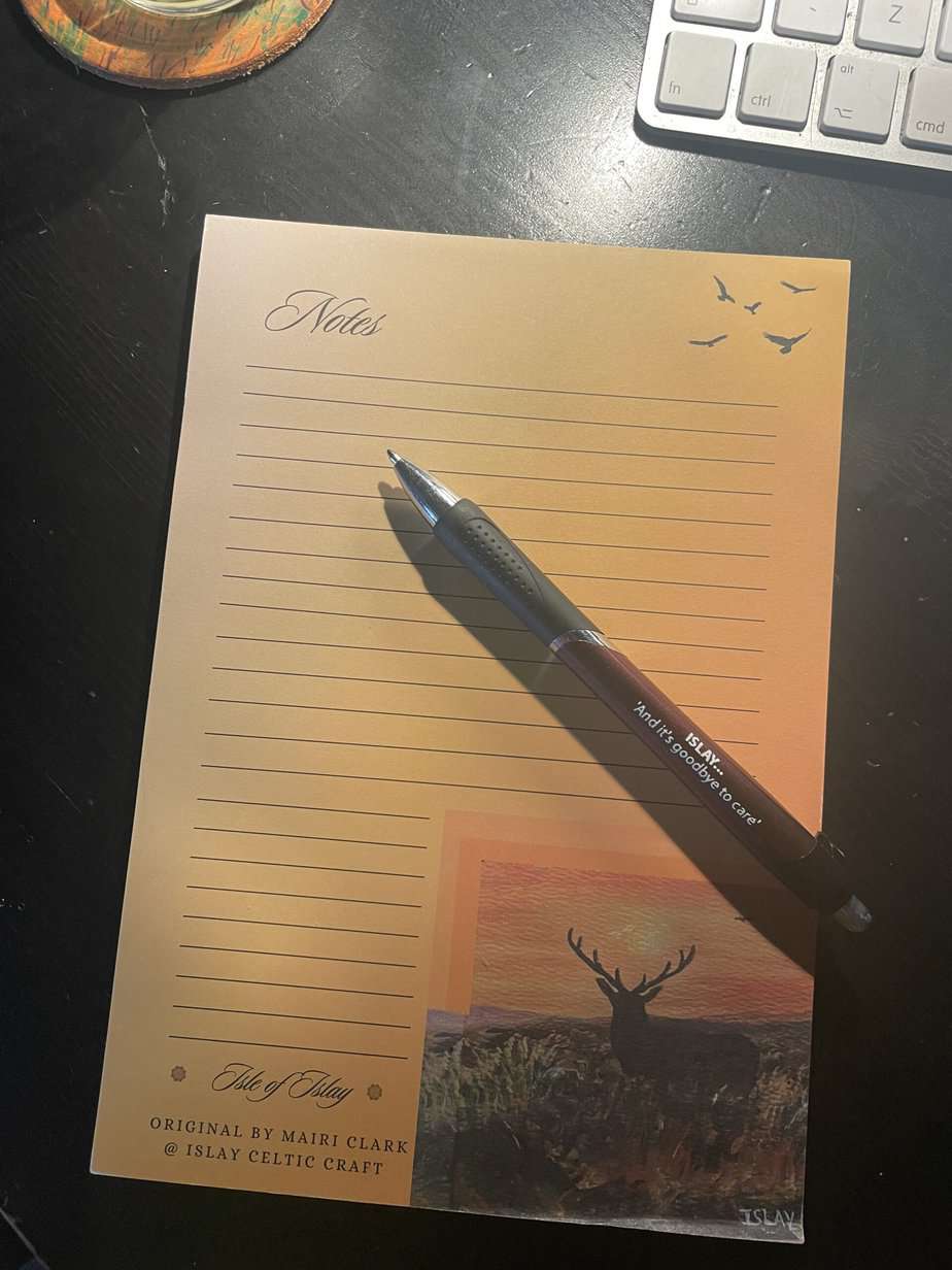 Notepad - Deer sunset - Image 1
